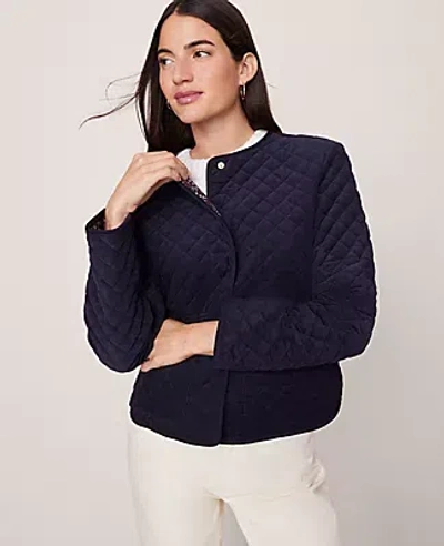 Ann Taylor Petite Weekend Collection Quilted Jacket In Black