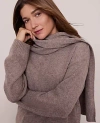 Ann Taylor Petite Weekend Collection Scarf Sweater In Neutral
