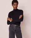 Ann Taylor Petite Weekend Collection Turtleneck Top In Black