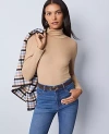 Ann Taylor Petite Weekend Collection Turtleneck Top In Brown