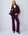 Ann Taylor Petite Weekend Collection Waffle Sweater Pant In Purple
