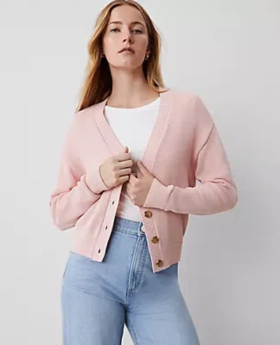 Ann Taylor Petite Weekend Collection Wedge Cardigan In Soft Blush