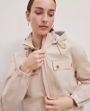 Ann Taylor Petite Weekend Collection Windbreaker Jacket In Soft Khaki