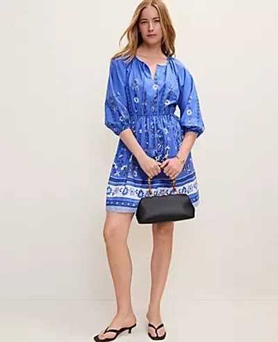 Ann Taylor Petite Weekend Floral Shirred Dress
