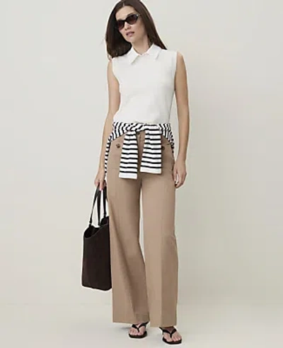 Ann Taylor Petite Weekend Patch Pocket Pant In Cashew Crunch