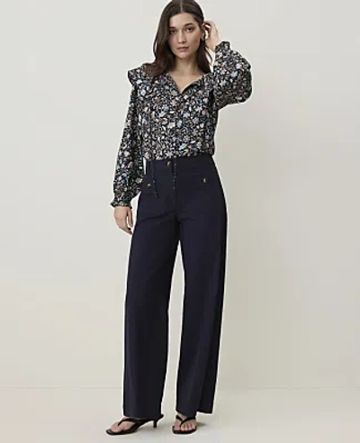 Ann Taylor Petite Weekend Patch Pocket Pant In Night Sky