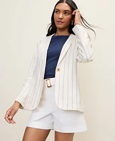 Ann Taylor Petite Weekend Striped Blazer In Multi