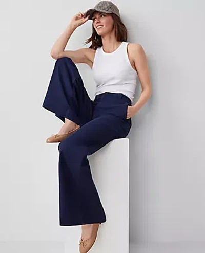 Ann Taylor Petite Wide-leg Pant In Pure Sapphire