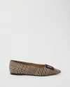 Ann Taylor Plaid Buckle Flat In Multi