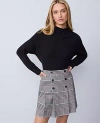 Ann Taylor Plaid Pleated Skirt In Black