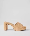 Ann Taylor Platform Mule Sandals In Natural