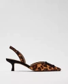 Ann Taylor Pointy Toe Buckle Haircalf Slingback Pumps In Multi