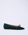 Ann Taylor Pointy Toe Embellished Flat In Black