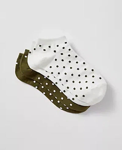 Ann Taylor Polka Dot Ankle Sock Set In Multi