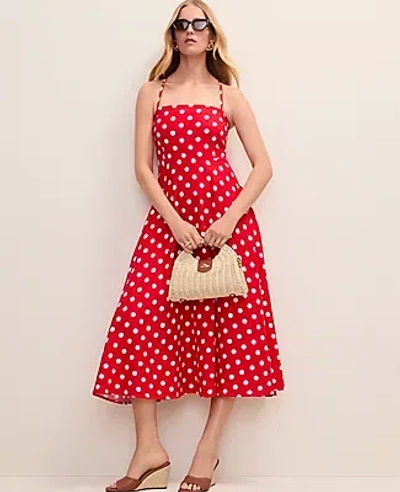 Ann Taylor Polka Dot Midi Dress