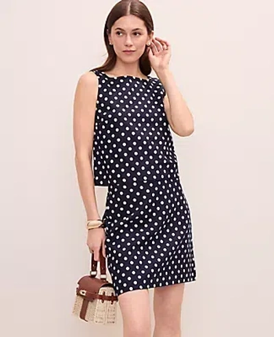 Ann Taylor Polka Dot Tank Top In Black