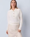Ann Taylor Polo Sweater In White