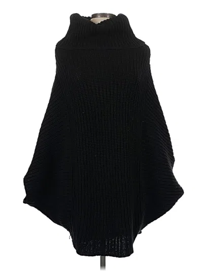 Pre-owned Ann Taylor Poncho In Black