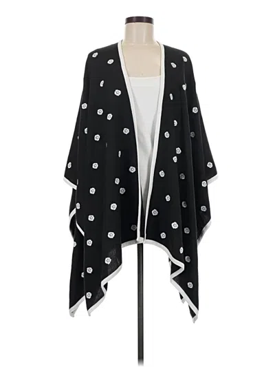 Pre-owned Ann Taylor Poncho In Black