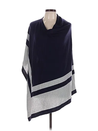 Pre-owned Ann Taylor Poncho In Blue