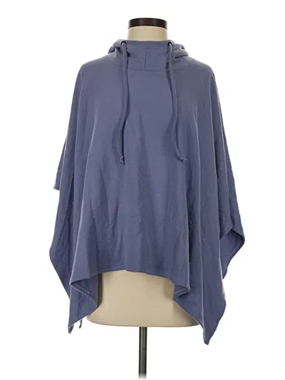Pre-owned Ann Taylor Poncho In Blue