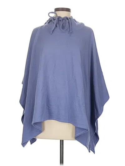 Pre-owned Ann Taylor Poncho In Blue
