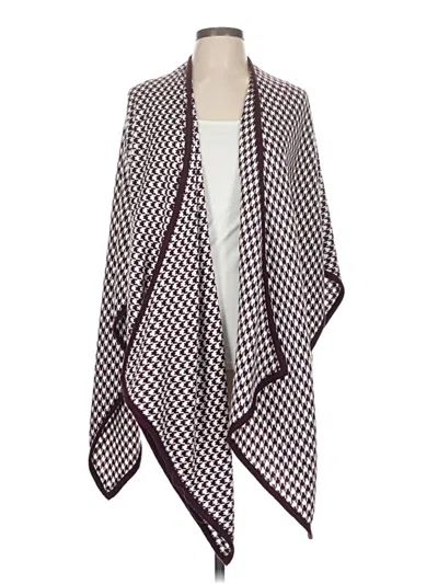 Pre-owned Ann Taylor Poncho In Burgundy