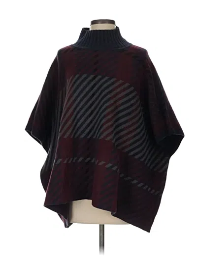 Pre-owned Ann Taylor Poncho In Burgundy