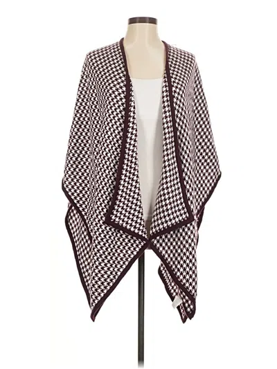 Pre-owned Ann Taylor Poncho In Burgundy