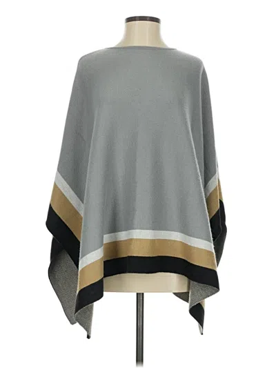 Pre-owned Ann Taylor Poncho In Gray