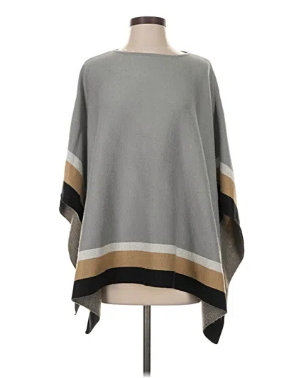 Pre-owned Ann Taylor Poncho In Gray