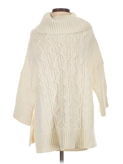 Pre-owned Ann Taylor Poncho In Ivory