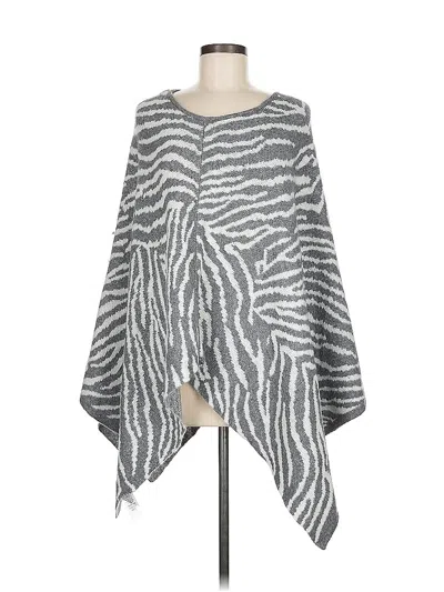 Pre-owned Ann Taylor Poncho In Silver