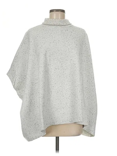 Pre-owned Ann Taylor Poncho In Silver
