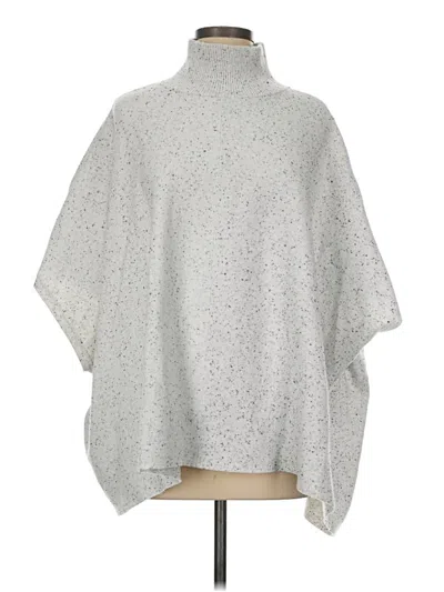 Pre-owned Ann Taylor Poncho In Silver