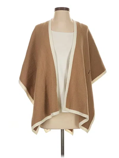 Pre-owned Ann Taylor Poncho In Tan