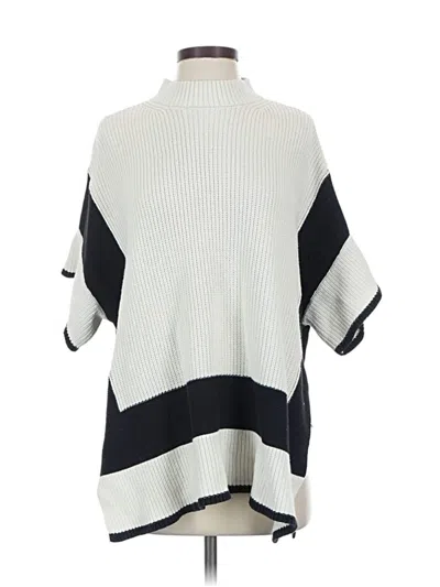 Pre-owned Ann Taylor Poncho In White