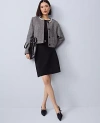 Ann Taylor Ponte Belted A-line Skirt In Gray