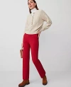 Ann Taylor Ponte Pull On Pant In Gingham Red