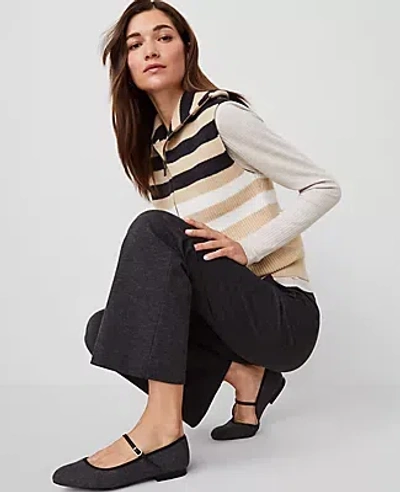 Ann Taylor Ponte Pull On Pant In Smokey Grey Heather
