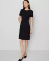 Ann Taylor Ponte Sheath Dress In Black