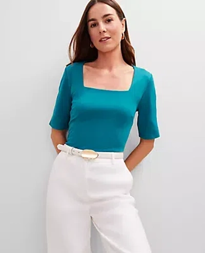 Ann Taylor Ponte Square Neck Top