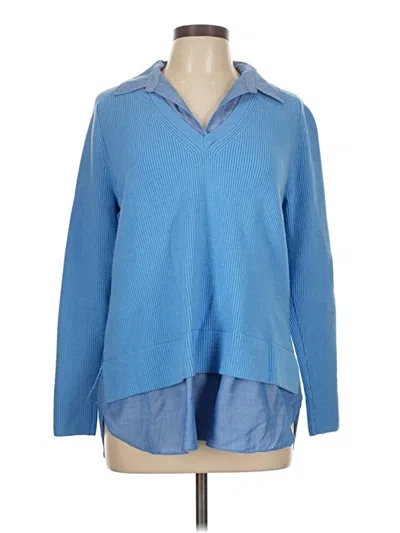 Pre-owned Ann Taylor Pullover Sweater In Blue