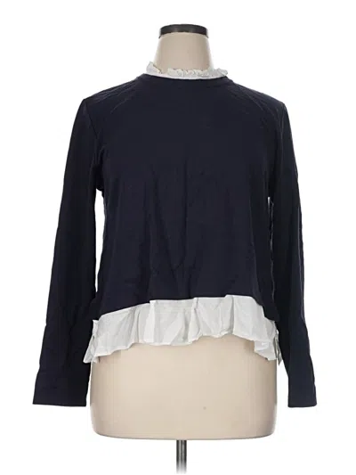 Pre-owned Ann Taylor Pullover Sweater In Blue