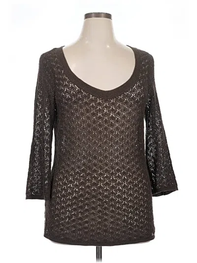 Pre-owned Ann Taylor Pullover Sweater In Brown