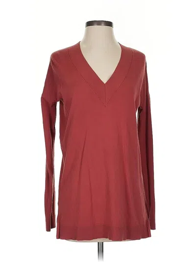 Pre-owned Ann Taylor Pullover Sweater In Burgundy