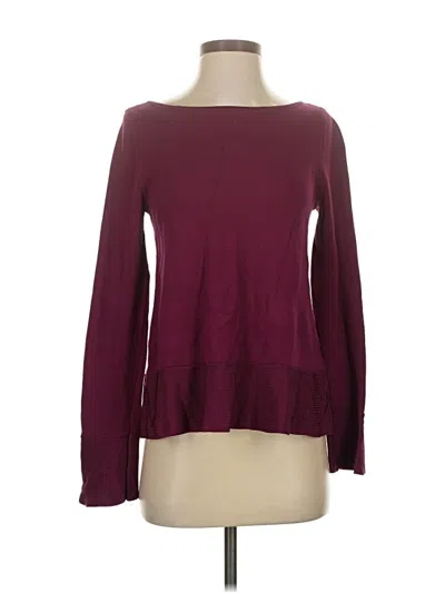 Pre-owned Ann Taylor Pullover Sweater In Burgundy