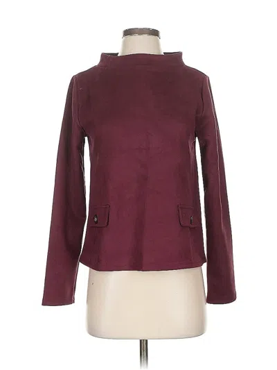 Pre-owned Ann Taylor Pullover Sweater In Burgundy