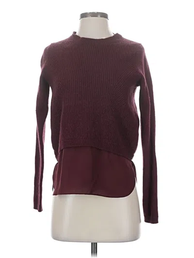 Pre-owned Ann Taylor Pullover Sweater In Burgundy