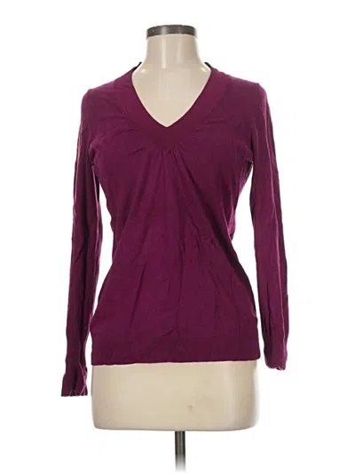 Pre-owned Ann Taylor Pullover Sweater In Burgundy